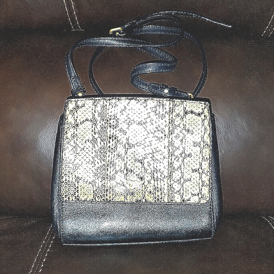 Auth Mcm Snakeskin Crossbody